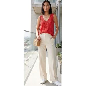 EUC Shoreline Cotton Acrylic Sleeveless Crochet Tank- Small/Medium